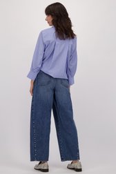 Achterkant van Blauwe jeans met studs - Barrel fit door Louise voor Dames