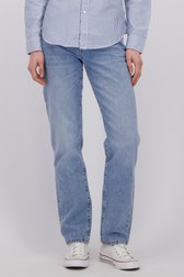Detail van Blauwe jeans - Straight fit door Superdry voor Dames