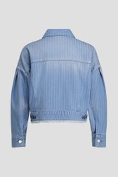 Productfoto 2 van Blauwe jeansvest met strepen door AC by Annelien Coorevits voor Dames