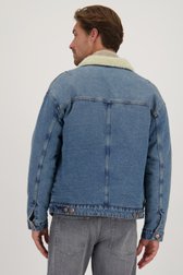 Blauwe jeansvest met teddy van ONLY & SONS voor Heren