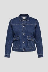 Productfoto 1 van Blauwe jeansvest door ONLY Carmakoma voor Dames