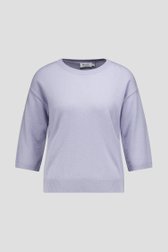Productfoto 1 van Blauwe kasjmier trui met korte mouwen door D'Auvry Studio voor Dames