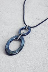 Productfoto 1 van Blauwe ketting met blauwe ovale hangers door Liberty Island voor Dames