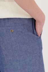 Blauwe linnen broek  van Libelle voor Dames