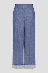 Blauwe linnen broek  van Libelle voor Dames