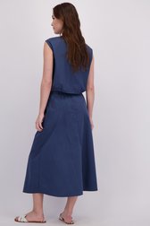 Achterkant van Blauwe midi rok door Geisha voor Dames
