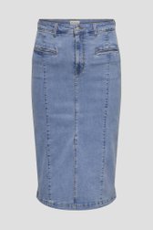 Productfoto 1 van Blauwe midirok met split door ONLY Carmakoma voor Dames