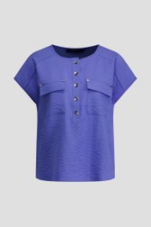 Productfoto 1 van Blauwe mouwloze blouse door Claude Arielle voor Dames