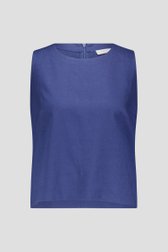 Blauwe mouwloze top met ronde hals van Liberty Island voor Dames