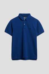 Productfoto 1 van Blauwe polo in piqué stof door Superdry voor Heren