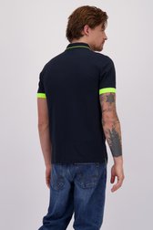Achterkant van Blauwe polo met fluo groen accent  door Sun68 voor Heren
