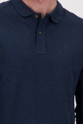 Blauwe polo met gespikkelde stof van Ravøtt voor Heren
