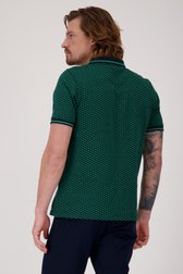 Blauwe polo met groen motief van Ravøtt voor Heren