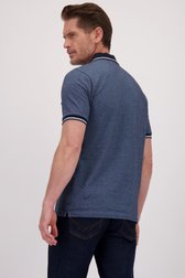 Achterkant van Blauwe polo met korte mouwen door Dansaert Blue voor Heren