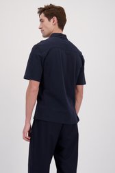 Achterkant van Blauwe polo met korte mouwen  door Matinique voor Heren