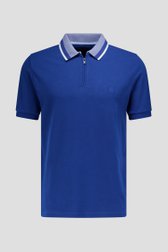 Productfoto 1 van Blauwe polo met korte rits door Dansaert Blue voor Heren