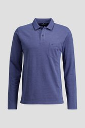 Productfoto 1 van Blauwe polo met lange mouwen door Dansaert Blue voor Heren