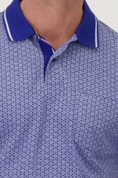 Blauwe polo met print  van Dansaert Blue voor Heren