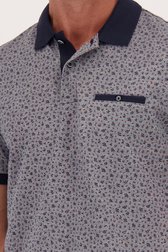 Detail van Blauwe polo met print  door Dansaert Blue voor Heren