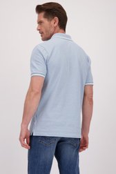 Achterkant van Blauwe polo met witte en donkerblauwe details door Dansaert Blue voor Heren