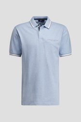 Productfoto 1 van Blauwe polo met witte en donkerblauwe details door Dansaert Blue voor Heren