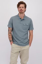 Voorkant van Blauwe polo met zak door Camel active voor Heren