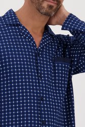 Blauwe pyjamaset met geruit hemd van Götzburg voor Heren