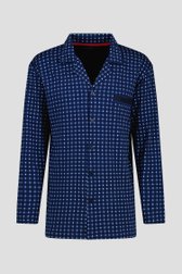 Blauwe pyjamaset met geruit hemd van Götzburg voor Heren