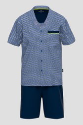 Blauwe pyjamaset met korte broek van Götzburg voor Heren