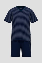 Blauwe pyjamaset met T-shirt en short van Liberty Island voor Heren
