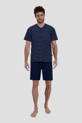 Blauwe pyjamaset met T-shirt en short van Liberty Island voor Heren