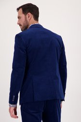 Blauwe ribfluwelen kostuumvest - Slim fit van Upper East voor Heren