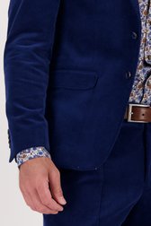 Blauwe ribfluwelen kostuumvest - Slim fit van Upper East voor Heren