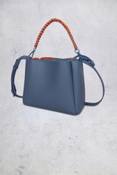 Productfoto 1 van Blauwe schoudertas met leather look door Laurent David voor Dames