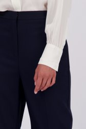 Detail van Blauwe straight fit broek door D'Auvry Studio voor Dames