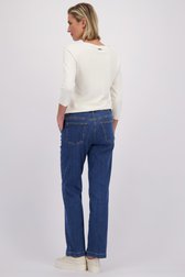 Achterkant van Blauwe straight fit jeans door Claude Arielle voor Dames