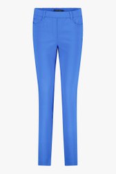 Blauwe stretchbroek met elastische tailleband van Claude Arielle voor Dames
