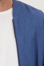 Blauwe tricot cardigan met rits van Dansaert Blue voor Heren