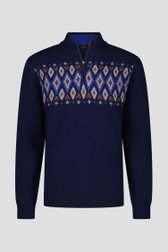 Blauwe trui met geruit patroon van Dansaert Blue voor Heren