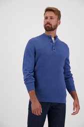 Blauwe trui met knopen van Dansaert Blue voor Heren