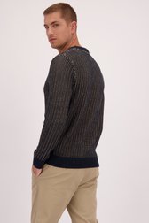 Achterkant van Blauwe trui met motief door Casual Five voor Heren