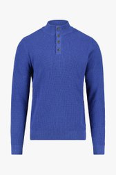 Blauwe trui met opstaande kraag van Dansaert Blue voor Heren