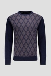 Productfoto 1 van Blauwe trui met ruiten door Dansaert Blue voor Heren