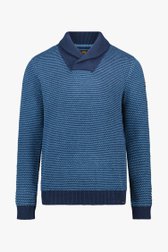 Blauwe trui met V-hals  van Ravøtt voor Heren