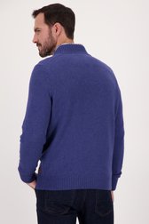 Blauwe trui met wol van Upper East voor Heren