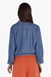 Blauwe vest met jeanslook van More & More voor Dames