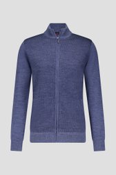 Blauwe wollen cardigan van Dansaert Blue voor Heren