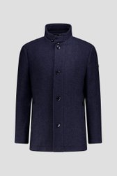 Productfoto 2 van Blauwe wollen mantel door Dansaert Blue voor Heren