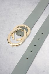 Achterkant van Blauwgrijze riem met gouden detailgesp door D'Auvry voor Dames