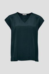 Blauwgroen T-shirt met korte mouwen van Opus voor Dames